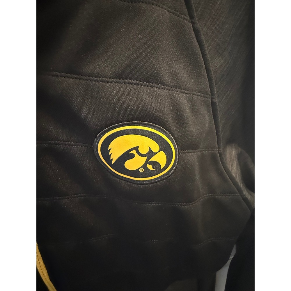 Iowa Hawkeyes Black Quilted Zip Up Jacket Men's Medium‎ Apparel Hawkeyes Gear - Picture 4 of 11